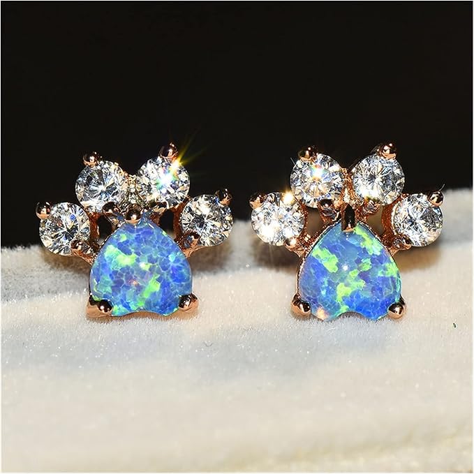 Rose Gold Blue Opal