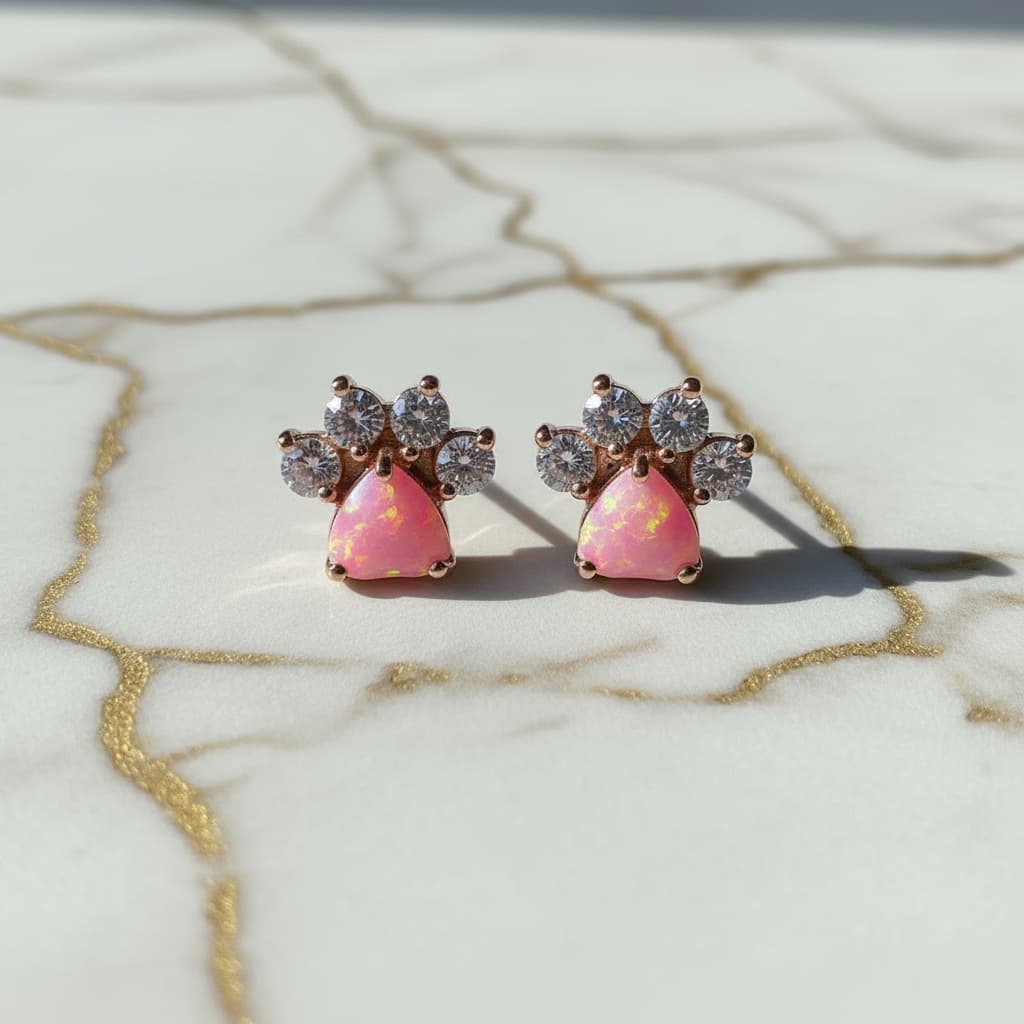Rose Gold Pink Opal