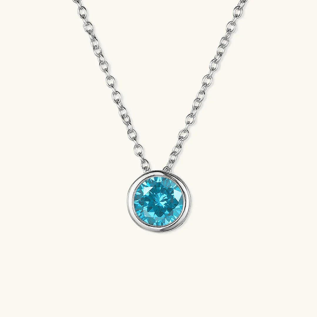 Silver / December - Aquamarine
